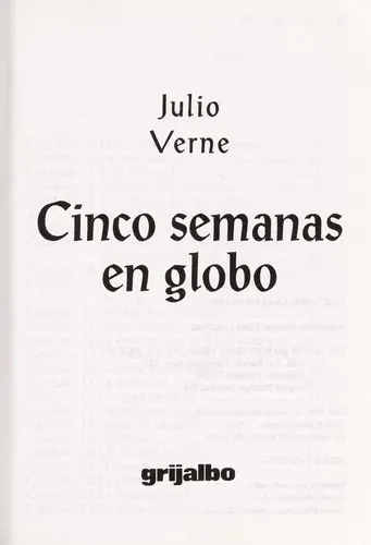 Cover for Cinq Semaines En Ballon