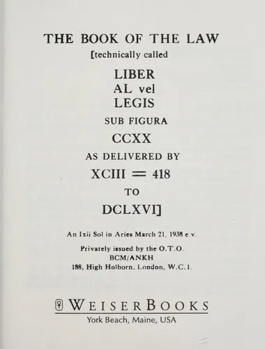 Cover for Book of the Law