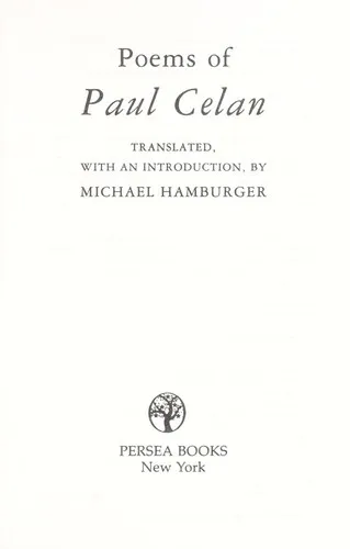 Cover for Poems of Paul Celan