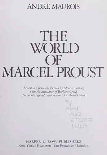 Cover for Le Monde De Marcel Proust