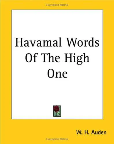 Cover for Havamal Words of the High One