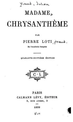 Cover for Madame Chrysanthème