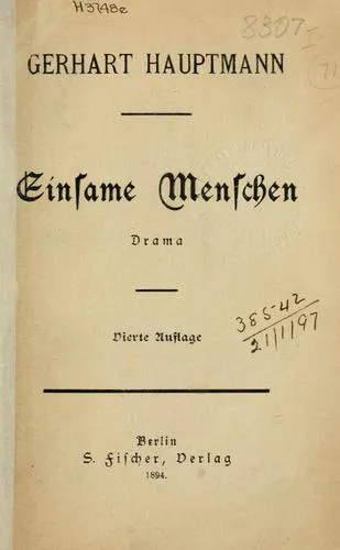 Cover for Einsame Menschen