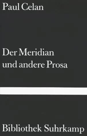 Cover for Der Meridian Und Andere Prosa