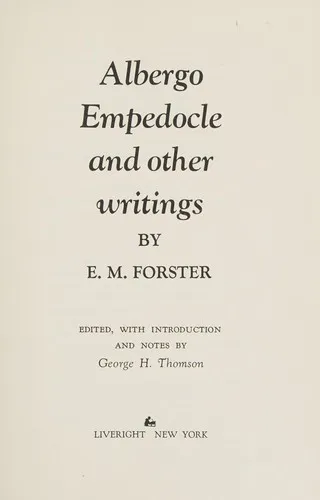 Cover for Albergo Empedocle, and Other Writings