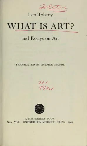 Cover for Chto Takoe Iskusstvo? / What Is Art?