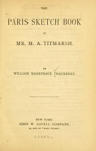 Cover for The Paris Sketch Book of Mr. M. A. Titmarsh