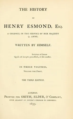 Cover for History of Henry Esmond, Esq