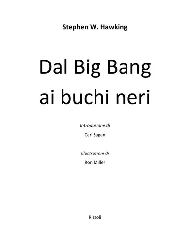 Cover for Dal Big Bang Ai Buchi Neri