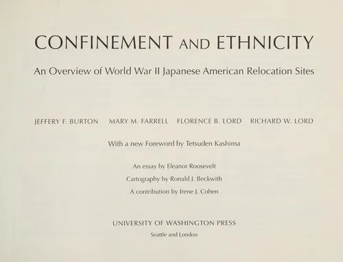 Cover for Confinement and Ethnicity
