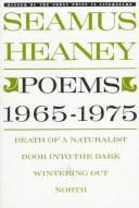 Cover for Poems, 1965-1975