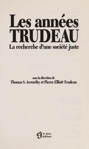 Cover for Les Annees Trudeau