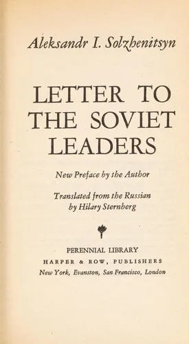 Cover for Letter to Soviet Leaders