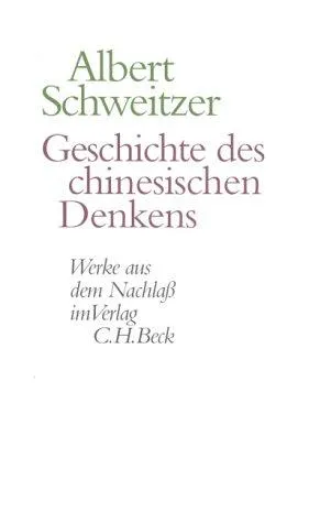 Cover for Geschichte Des Chinesischen Denkens