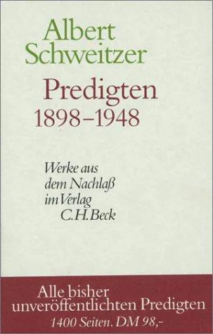 Cover for Predigten, 1898-1948