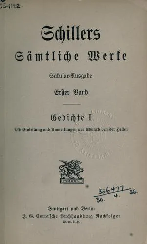 Cover for Schillers Sämtliche Werke