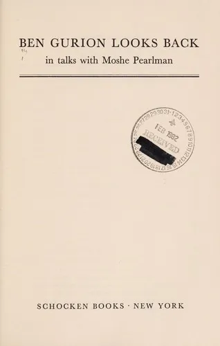 Cover for BEN GURION LOOKS BACK (Schocken Sb274)