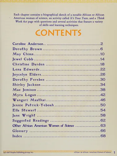 Cover for African and African American Women of Science