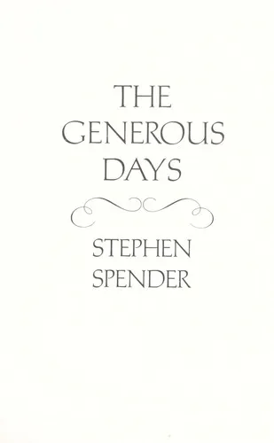 Cover for The Generous Days