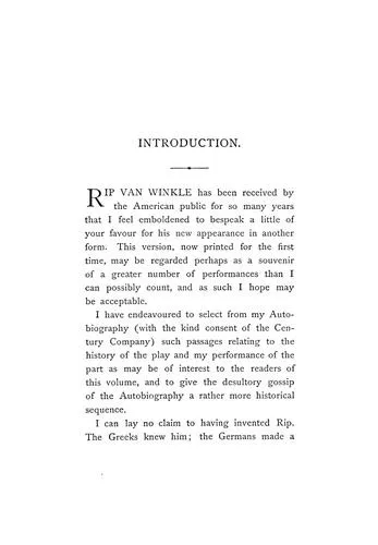 Cover for Rip Van Winkle as Played by Joseph Jefferson