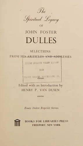 Cover for The Spiritual Legacy of John Foster Dulles