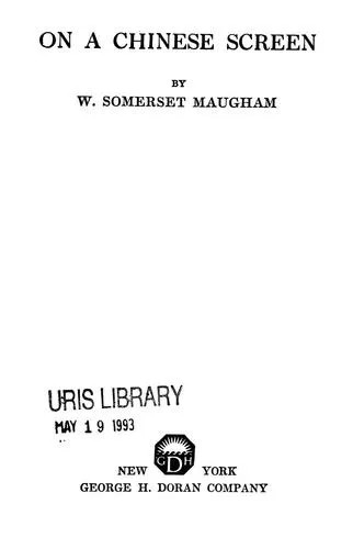 Cover for On a Chinese Screen