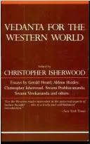 Cover for Vedanta for the Western World