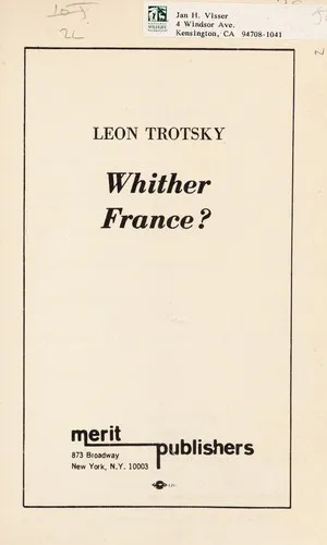 Cover for Whither France?