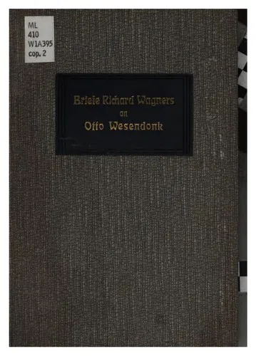 Cover for Letters of Richard Wagner