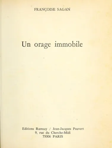 Cover for Un Orage Immobile
