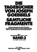 Cover for Die Tagebucher Von Joseph Goebbels