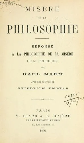 Cover for Misère De La Philosophie