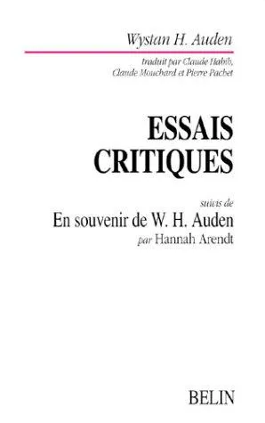 Cover for Essais Critiques