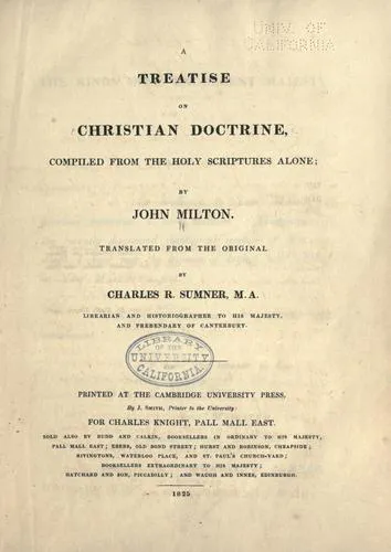 Cover for De Doctrina Christiana