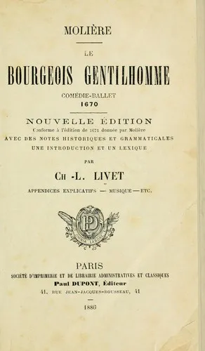 Cover for Le Bourgeois Gentilhomme