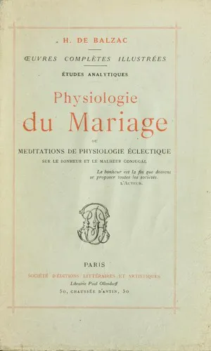 Cover for Physiologie Du Mariage