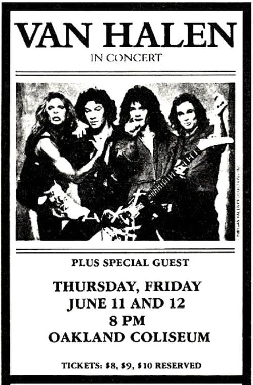 Poster for Van Halen: Oakland, CA @ Oakland Arena 1981